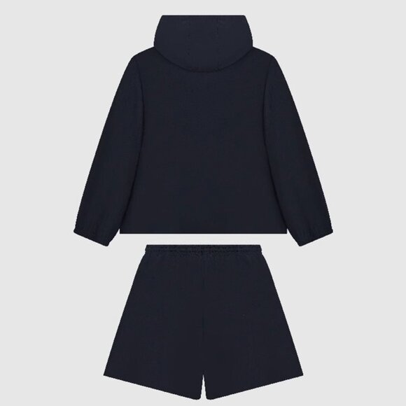 B.Sure Navy Blue Hooded Jacket And Shorts Set - Picture 2 of 4